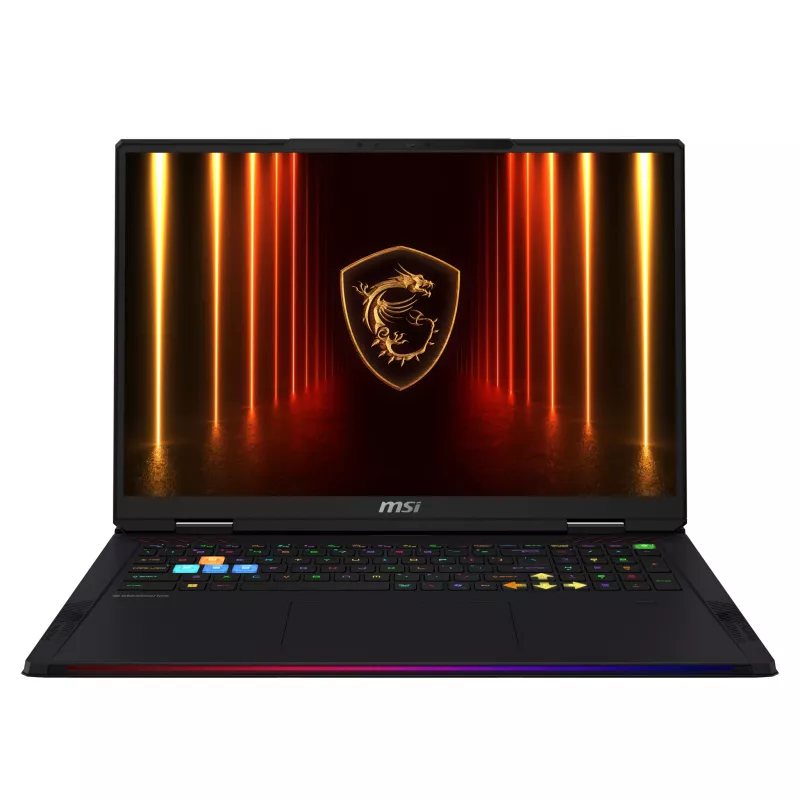 MSI Raider A18 HX A9WJG-258FR 18 colių QHD+ 240Hz žaidimų nešiojamasis kompiuteris - AMD Ryzen 9 9955HX3D, 64GB DDR5, 2TB SSD, NVIDIA GeForce RTX 5090, Windows 11 Pro, AZERTY prancūziška klaviatūra, juoda