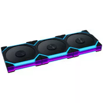 Lian Li UNI FAN SL FLEX Wireless ARGB Reverse Blade 120mm PWM ventiliatorius - 3 vnt. komplektas su valdikliu, juodos spalvos