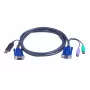 ATEN Intelligent KVM kabelis 2L-5502UP - klaviatūros, vaizdo ir pelės (KVM) kombinuotas kabelis