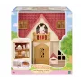 EPOCH Sylvanian Families pradinis namas - Raudono stogo serijos lėlių namelis su Freya Chocolate Rabbit ir 10 baldų detalių