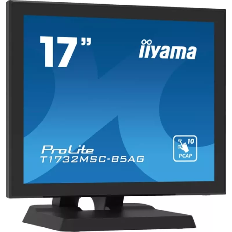 Iiyama ProLite T1732MSC-B5AG 17 colių jutiklinis LED monitorius - 5:4 SXGA, projekcinis talpinis, 10 taškų multi-touch, HDMI/DVI/VGA, USB, garsiakalbiai, juoda