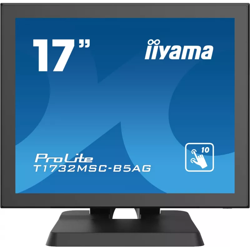 Iiyama ProLite T1732MSC-B5AG 17 colių jutiklinis LED monitorius - 5:4 SXGA, projekcinis talpinis, 10 taškų multi-touch, HDMI/DVI/VGA, USB, garsiakalbiai, juoda