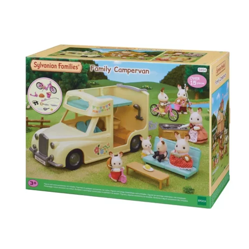 EPOCH Sylvanian Families kemperio žaidimų rinkinys - šeimos stovyklavimo nuotykių transporto priemonė