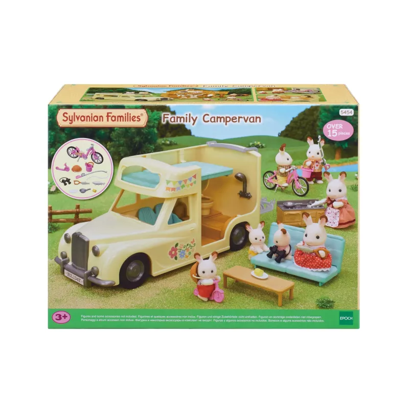 EPOCH Sylvanian Families kemperio žaidimų rinkinys - šeimos stovyklavimo nuotykių transporto priemonė