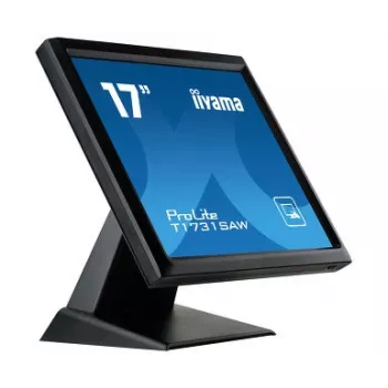 Iiyama ProLite T1731SAW-B5 17 colių LED jutiklinis monitorius - SXGA 1280x1024, TN, SAW, DVI/VGA, USB, garsiakalbiai, juoda