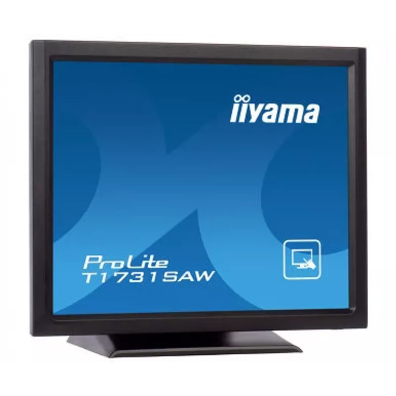 Iiyama ProLite T1731SAW-B5 17 colių LED jutiklinis monitorius - SXGA 1280x1024, TN, SAW, DVI/VGA, USB, garsiakalbiai, juoda