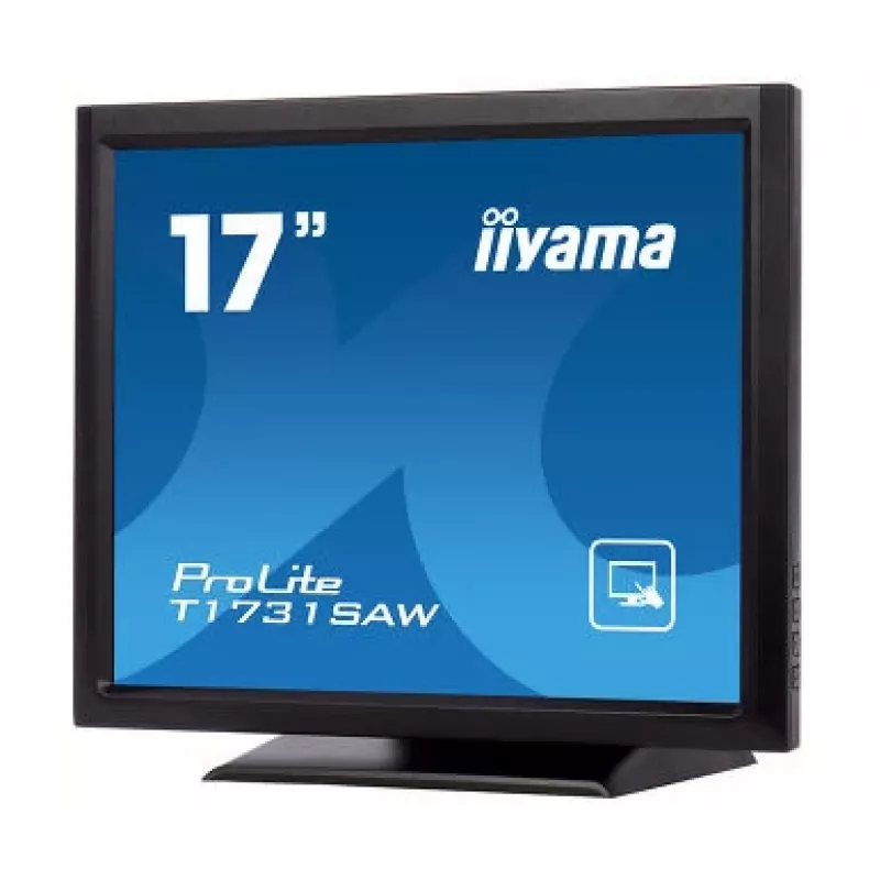 Iiyama ProLite T1731SAW-B5 17 colių LED jutiklinis monitorius - SXGA 1280x1024, TN, SAW, DVI/VGA, USB, garsiakalbiai, juoda