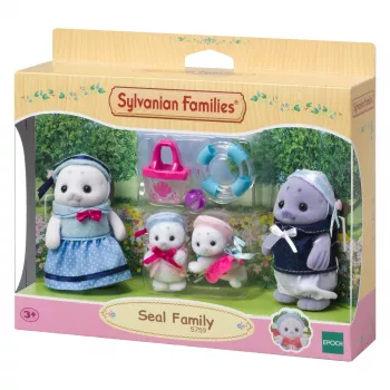 Sylvanian Families Ruonių šeimos figūrėlių rinkinys - Glenn, Amanda ir kūdikė Nicola su aksesuarais