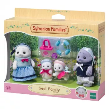 Sylvanian Families Ruonių šeimos figūrėlių rinkinys - Glenn, Amanda ir kūdikė Nicola su aksesuarais
