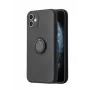 iLike Apple iPhone 13 Pro Max silikoninis dėklas su žiedu, juodas