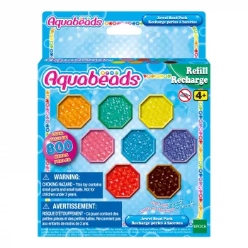 EPOCH Aquabeads blizgučių karoliukų papildymo rinkinys - 800 karoliukų 8 spalvų