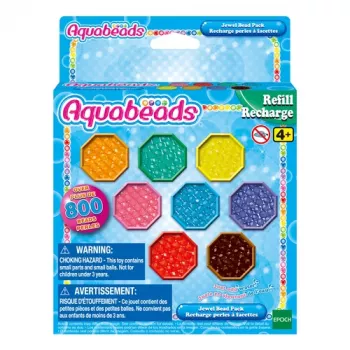 EPOCH Aquabeads blizgučių karoliukų papildymo rinkinys - 800 karoliukų 8 spalvų