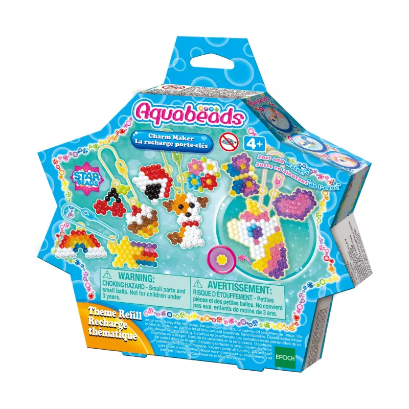 EPOCH Aquabeads Charm & Pendant rinkinys - daugiau nei 600 karoliukų, 10+ dizainų, vandeniu aktyvuojamas kūrybos rinkinys nuo 4 metų