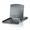 ATEN CL6708MW 19 colių Full HD DVI-D 8 prievadų stelažinis LCD KVM konsolė, 1U, juoda