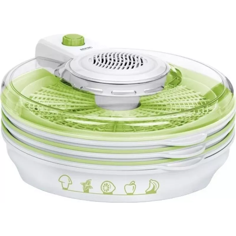 MPM grybų džiovintuvas MSG-06 - 5 padėklų maisto džiovintuvas, 250W, reguliuojama temperatūra 35-70°C, baltas
