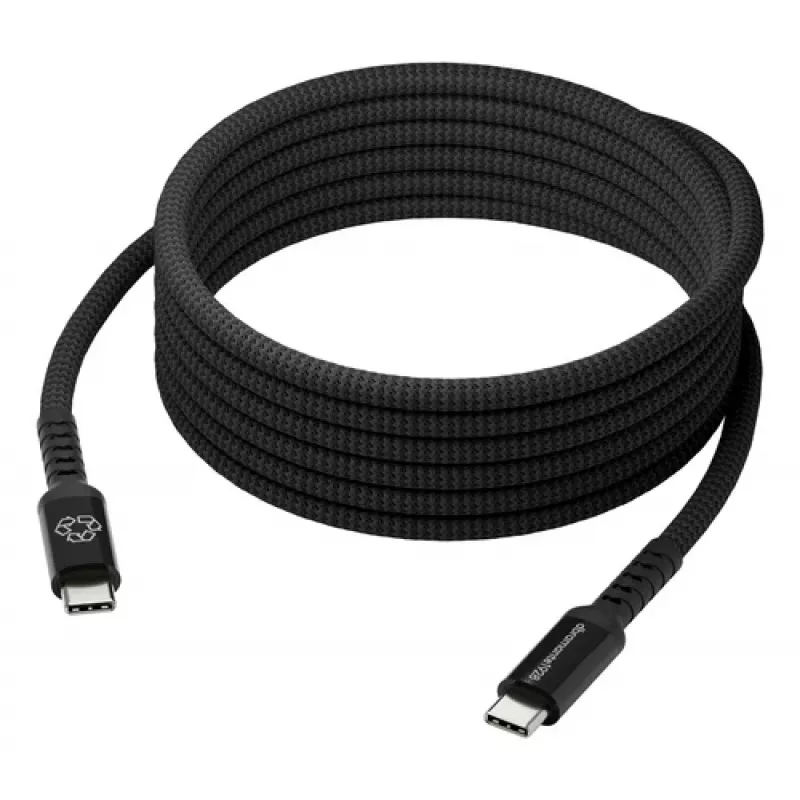 dbramante1928 Copenhagen USB-C į USB-C pintas kabelis 1m juodas
