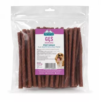 PETITTO minkšti žąsienos kąsneliai šunims 500 g