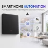 Qoltec 52722 Smart Wi-Fi šviesos jungiklis, 1 kanalo, jutiklinis skydelis, laikmatis, Tuya/Smart Life, juodas