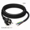 QOLTEC 54598 Schuko CEE 7/7 į nuimtus ir lituotus laidus maitinimo laidas 3m H05VV-F 3x1,0mm² juodas