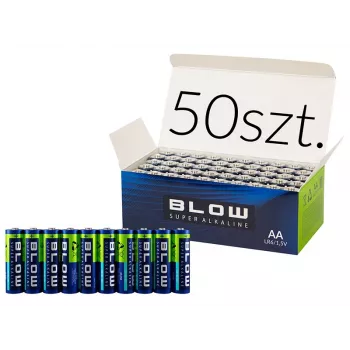 AA LR6 Super šarminė baterija 50 vnt. pakuotė dėžutėje – 1,5 V ilgaamžė galia