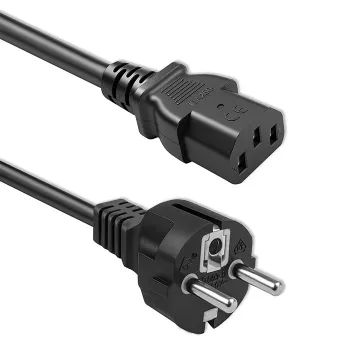QOLTEC 54627 Schuko į IEC C13 maitinimo laidas 3m 3x1mm² juodas