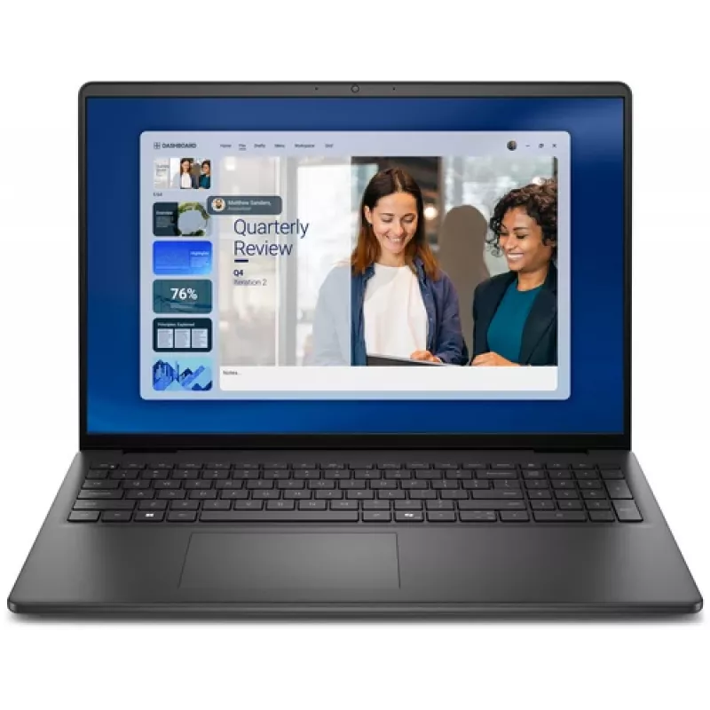 Dell 16 DC16255 nešiojamasis kompiuteris - AMD Ryzen 5 220, 16GB RAM, 512GB SSD, AMD Radeon Graphics, 16 inch FHD+ ekranas, Windows 11 Pro, anglies juodos spalvos