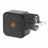 HAMMER RapidCharge 65W GaN sieninis įkroviklis - 2x USB-C PD, 1x USB-A QC, juodos spalvos