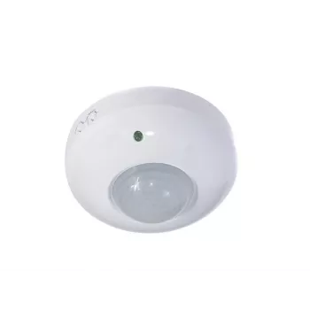 MACLEAN MCE19 lubinis PIR judesio jutiklis – 360° aptikimas, 1200W kaitrinių / 300W LED apkrova, reguliuojamas laikas ir liuksai, baltas