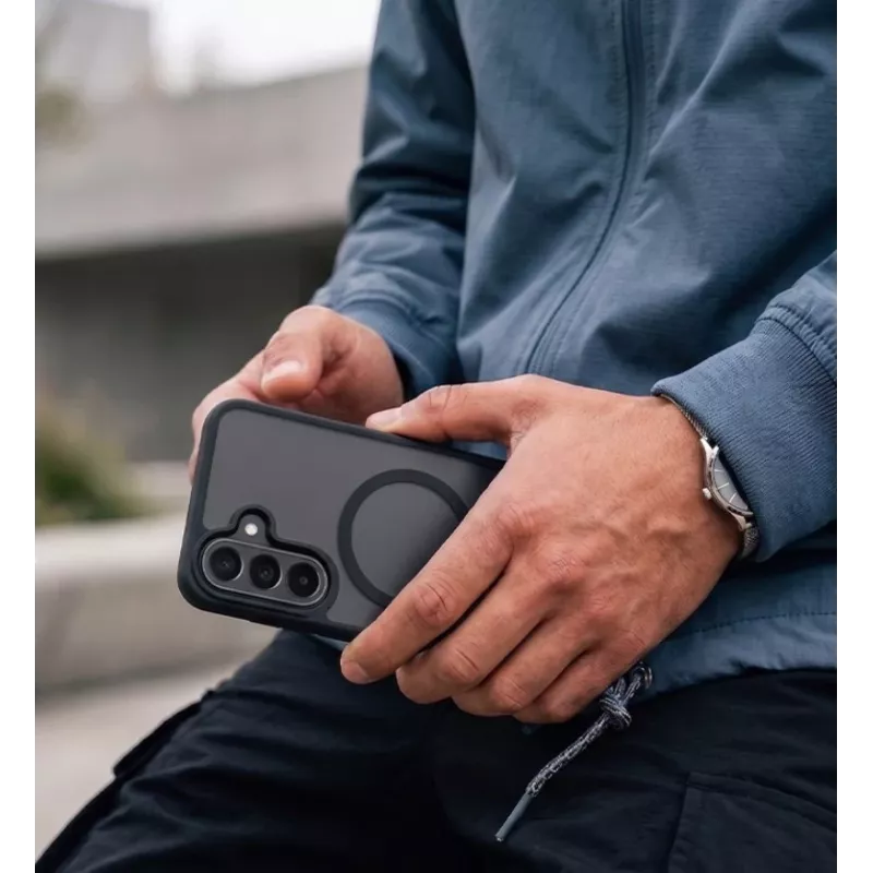 CRONG matinis MagSafe dėklas, skirtas Samsung Galaxy A27 - juodas