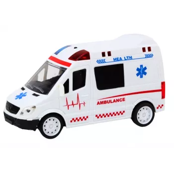 LEAN TOYS 1:16 RC Ambulance su šviesomis ir garsais - balta