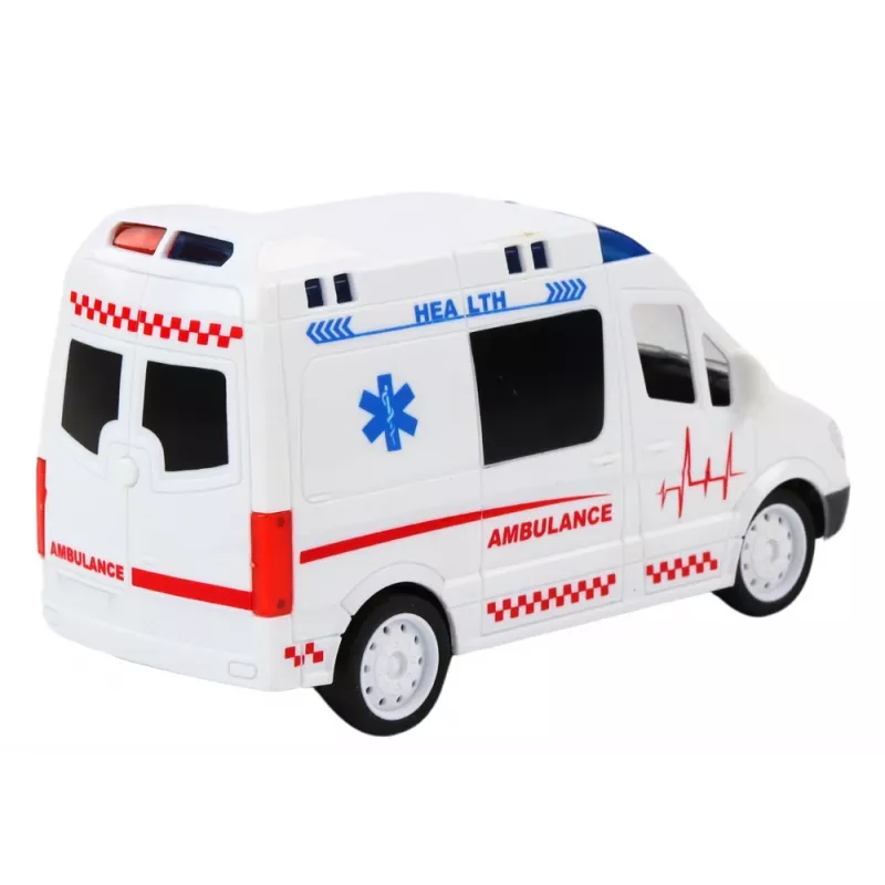 LEAN TOYS 1:16 RC Ambulance su šviesomis ir garsais - balta