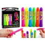 LEAN TOYS Veido piešimo rinkinys Neoniniai fluorescenciniai pieštukai 6 vnt.