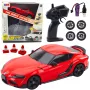 LEAN TOYS Drift Sportinis automobilis su keičiamais ratais nuotoliniu valdymu RC 4WD raudonas 1:10 mastelis
