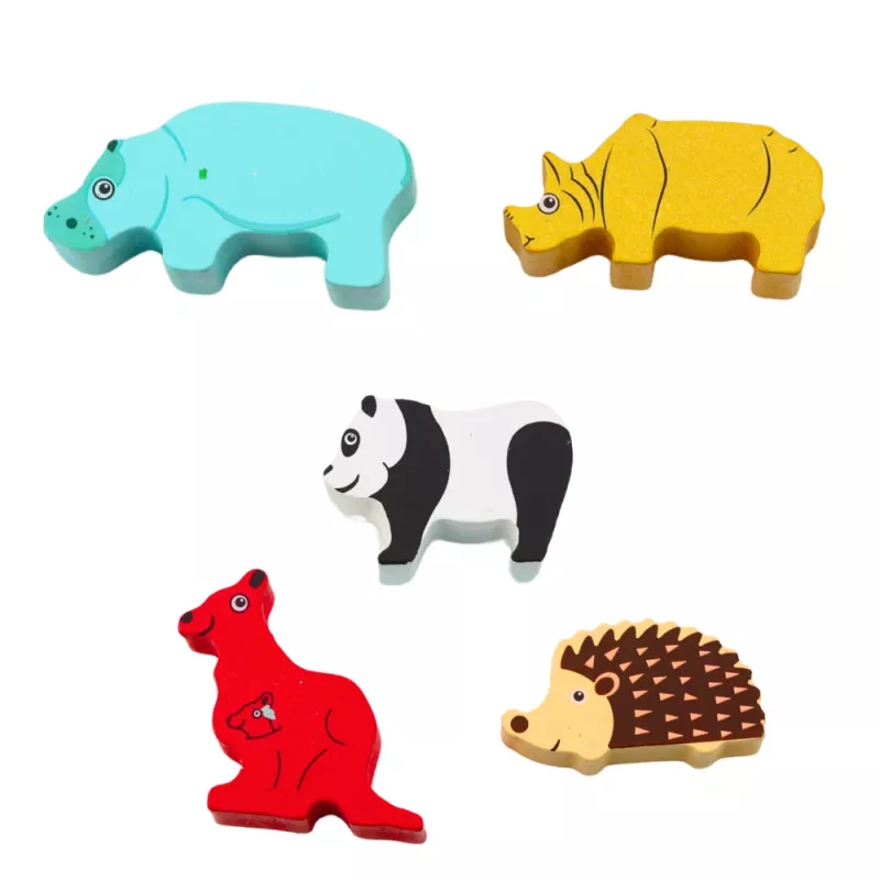 LEAN TOYS Balanced Animals Woodmedžio įgūdžių žaidimas 13El