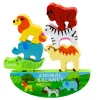 LEAN TOYS Balanced Animals Woodmedžio įgūdžių žaidimas 13El
