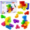 LEAN TOYS Magnetiniai blokeliai Magic Cube Puzzle 156 užduočių kortelės 9 vnt.