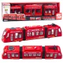 LEAN TOYS City Metro Tramvajus su atidaromomis durimis, šviesomis ir garsais, raudonas 1:16