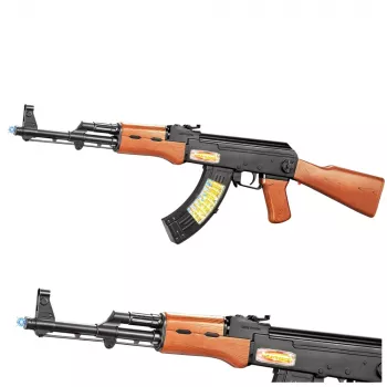 LEAN TOYS AK-47 žaislinis šautuvas vaikams su šviesomis ir garsais 68,5 cm