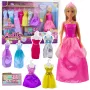 LEAN TOYS Anlily kolekcijos mados rinkinys su suknelėmis ir aksesuarais, 17 vnt.