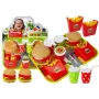 LEAN TOYS rinkinys: mėsainis su bulvytėmis ir padėklu | Greito maisto vaidmenų žaidimo žaislas