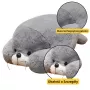 LEAN TOYS pliušinis talismanas minkštas žaislas didelis pilkasis ruonis 29 cm