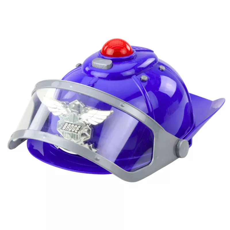 LEAN TOYS Policijos rinkinys vaikams su šalmu, pistoletu, antrankiais ir aksesuarais - 9 vnt.