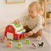 LEAN TOYS Interaktyvus ūkio namelis su muzika, gyvūnais, šviesomis ir garsais