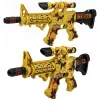 LEAN TOYS žaislinis šautuvas su kamufliažu, taikikliu, judamu duslintuvu, šviesomis ir garsais, 54 cm