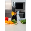 Blaupunkt Slicer FPS502 elektrinė maisto pjaustyklė 150 W nerūdijančio plieno dantytas peilis 190 mm reguliuojamas storis 0-15 mm juoda/sidabrinė
