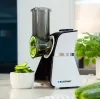 Blaupunkt Slicer FPS502 elektrinė maisto pjaustyklė 150 W nerūdijančio plieno dantytas peilis 190 mm reguliuojamas storis 0-15 mm juoda/sidabrinė