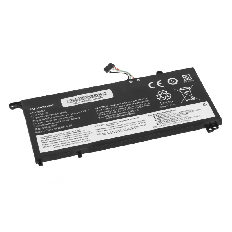 MOVANO Battery L19M3PDA, skirta Lenovo ThinkBook 14 15 G2 G3 G4 G5 IAP ITL ACL ABA - 3000 mAh (35 Wh)