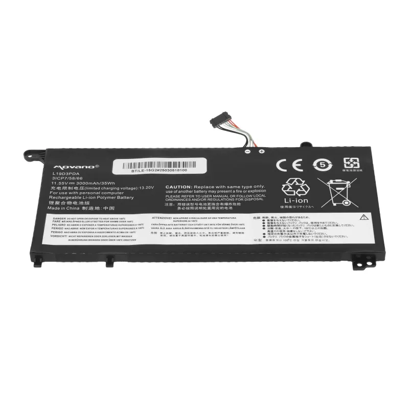 MOVANO Battery L19M3PDA, skirta Lenovo ThinkBook 14 15 G2 G3 G4 G5 IAP ITL ACL ABA - 3000 mAh (35 Wh)