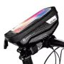 WILDMAN Bike Holder Case S E1 1L juoda – kompaktiškas dviračio rėmo krepšys su Velcro dirželiais