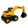 LEAN TOYS Construction Excavator su judančiu kaušu, šviesomis ir garsais - geltona, 1:32 mastelis